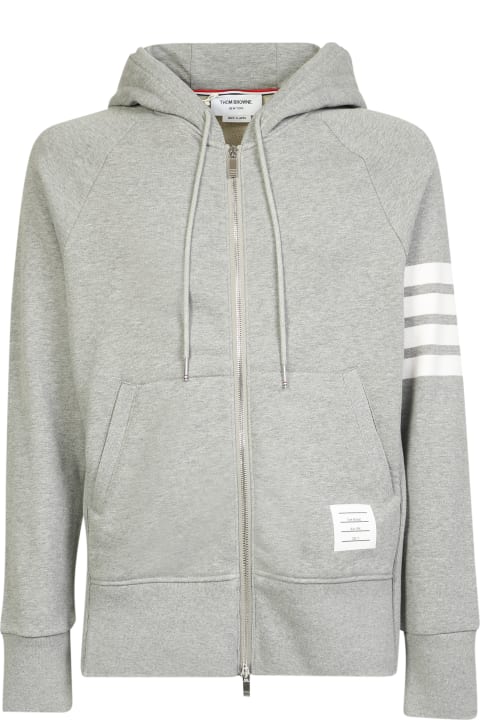 Thom Browne Clothing for Men Thom Browne Classic Hoodie 4 Bar Fleece