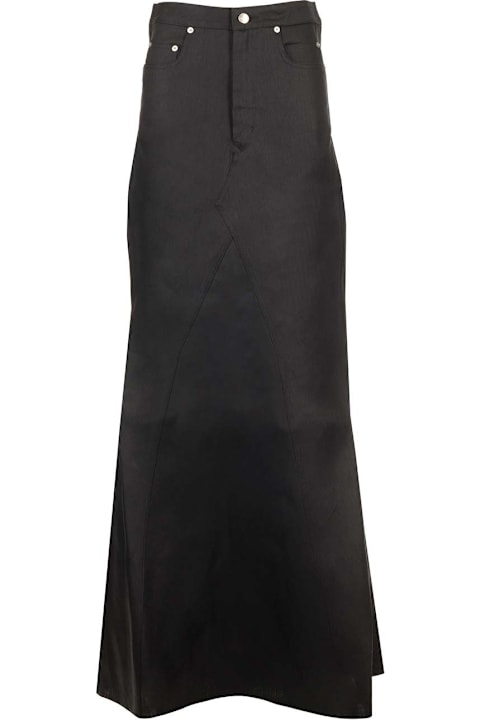 スカート Rick Owens Linen Twill Long Skirt Rick Owens Lido Linen Twill Mermaid Maxi Skirt - Bergdorf