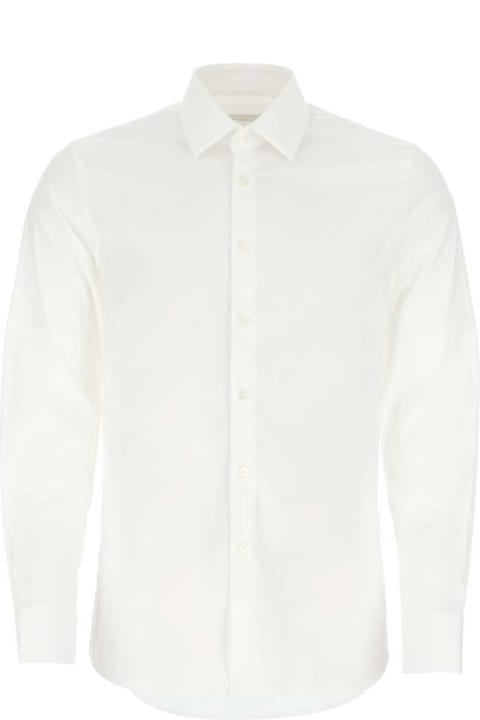 Clothing for Men Prada Stretch Poplin Shirt