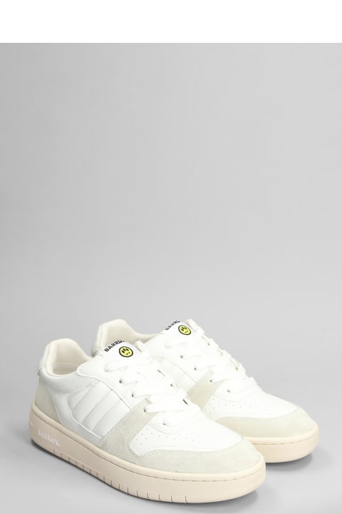 Barrow for Men Barrow Sneakers In White Suede And Leather