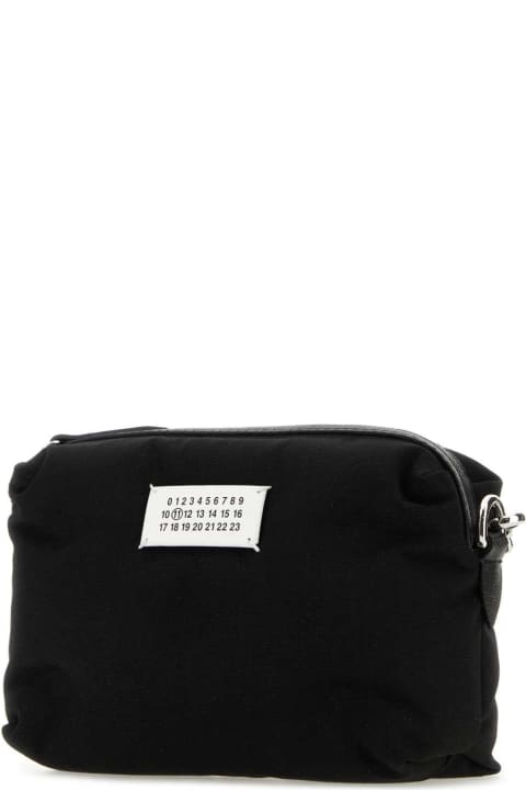 Maison Margiela Clutches for Women Maison Margiela Black Canvas Glam Slam Crossbody Bag