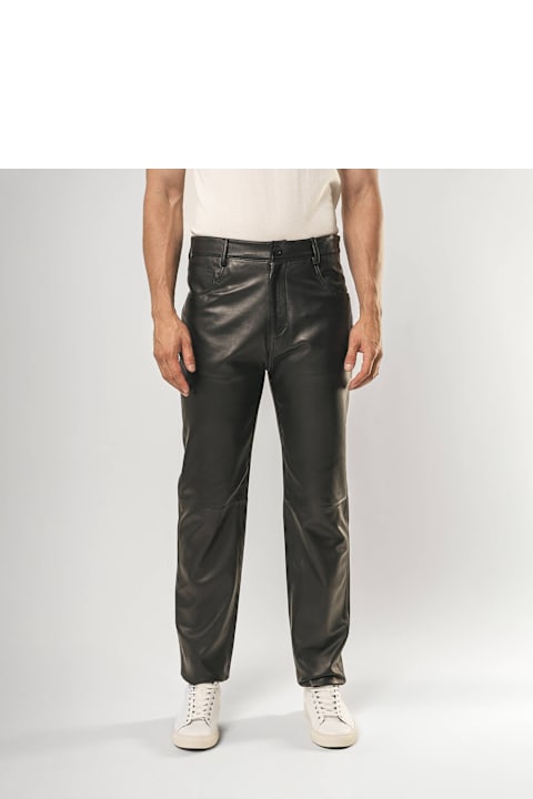 آخر صيحات الموضة من القسم الرجالي Larusmiani Leather Trouser Racer Pants