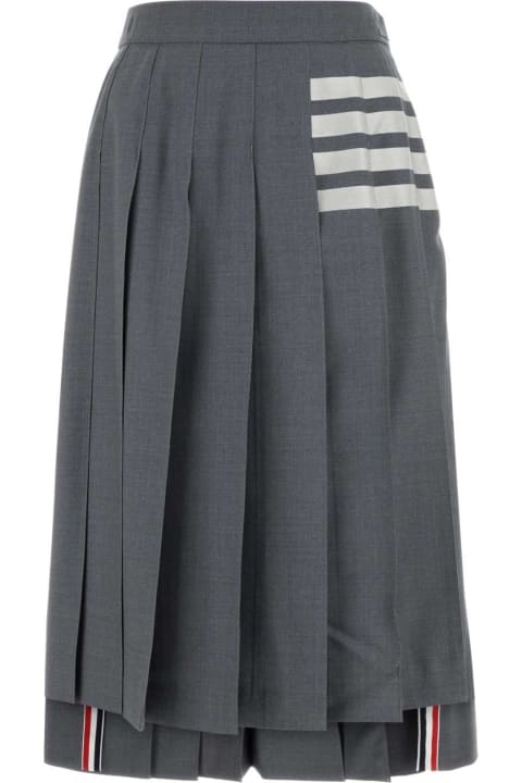 Thom Browne Skirts for Women Thom Browne Grey Wool Skirt