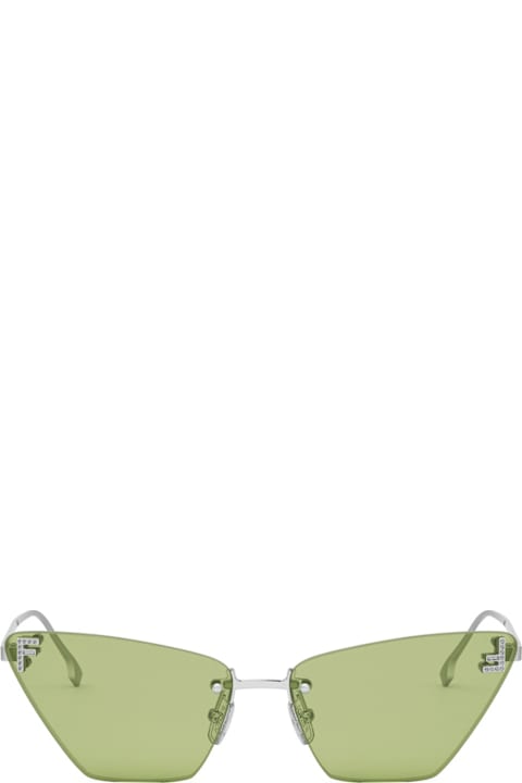 Fendi Eyewear Eyewear for Women Fendi Eyewear Fendi Fe4160us Fendi First Crystal 16n Silver Sunglasses