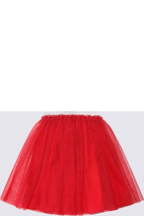 Il Gufo for Kids Il Gufo Red Tulle Pleated Skirt
