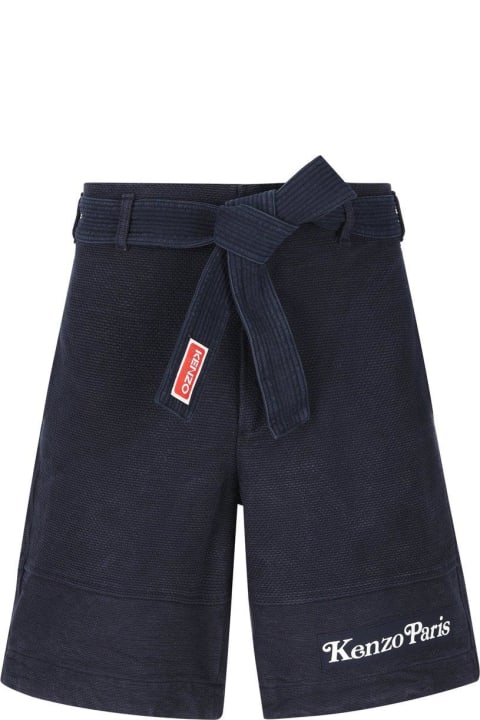 Kenzo Pants for Men Kenzo Logo Printed Tied-waist Shorts