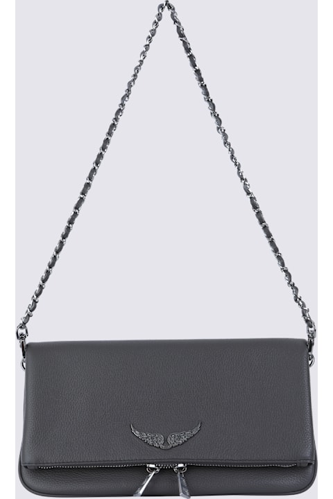 Zadig 
Voltaire Dark Grey Leather Rock Shoulder Bag