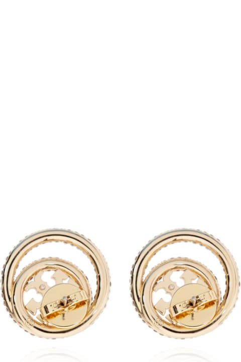 Tory Burch for Women Tory Burch Double-ring Embellished Earrings