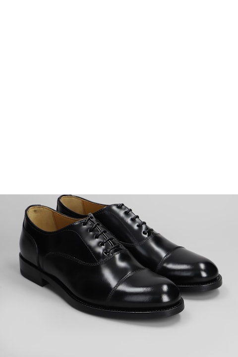 Green George Shoes for Men Green George Lace Up Shoes In Black Leather