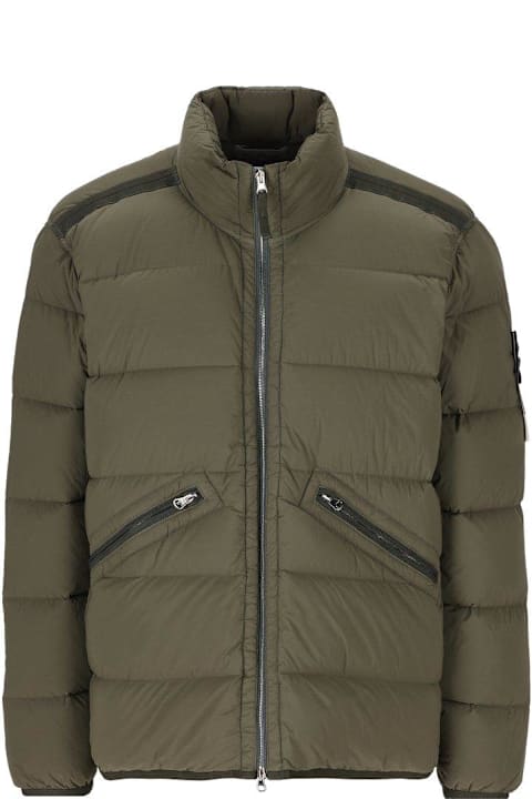 Stone Island Coats & Jackets for Men Stone Island High-neck Zip-up Coat