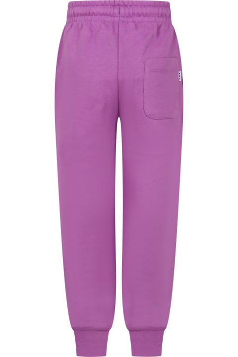 MSGM for Kids MSGM Lilac Trousers For Girl With Logo