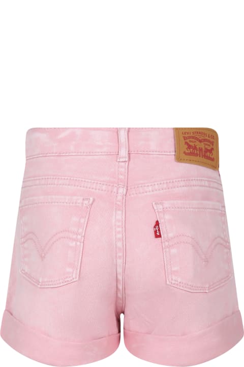 Levi's for Kids Levi's Pink Shorts For Girl With Logo