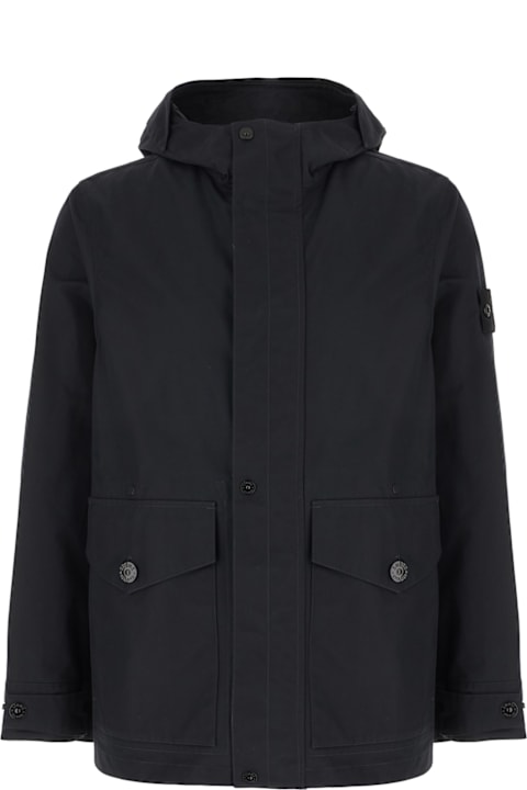 Coats & Jackets for Men Stone Island Black Cotton Jacket