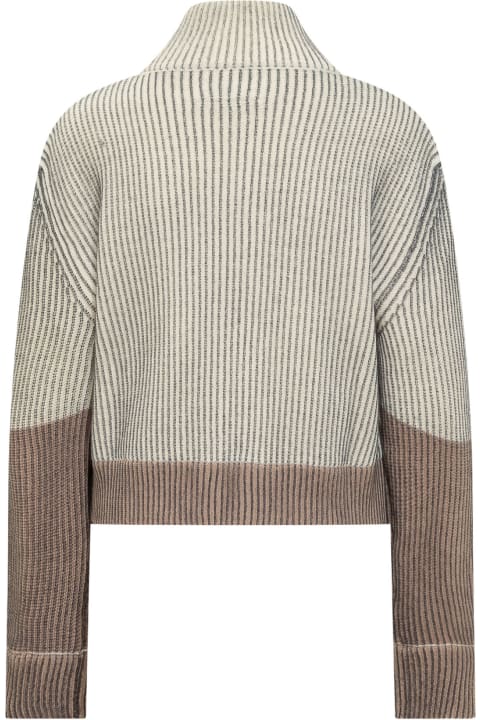 MM6 Maison Margiela Sweaters for Women MM6 Maison Margiela Two-tone Wool Blend Turtleneck Sweater