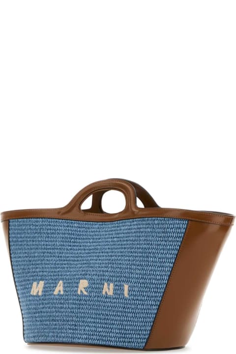 Marni Bags for Women Marni Multicolor Leather And Raffia Small Tropicalia Summer Handbag