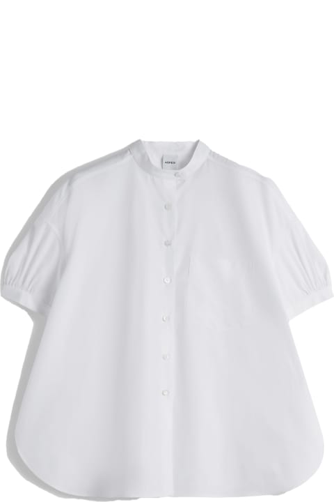 ウィメンズ新着アイテム Aspesi White Shirt With Short Sleeves
