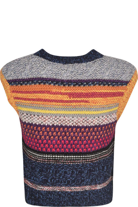 Multi-knit Cropped Vest