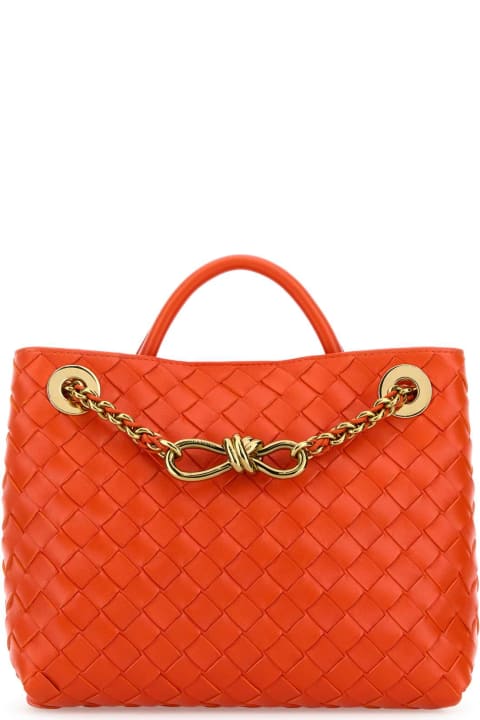 Bags for Women Bottega Veneta Orange Leather Small Andiamo Handbag