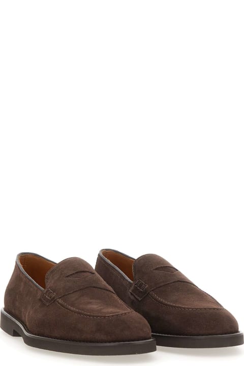Loafers & Boat Shoes for Men Doucal's "wash" Suede Moccasins