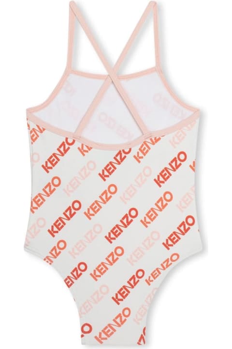 Kenzo Kids Swimwear for Baby Girls Kenzo Kids Costume Con Stampa