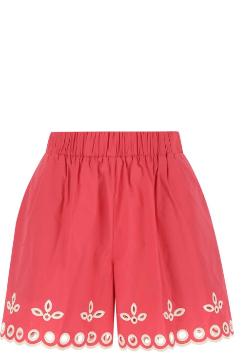 RED Valentino for Women RED Valentino Coral Poplin Shorts
