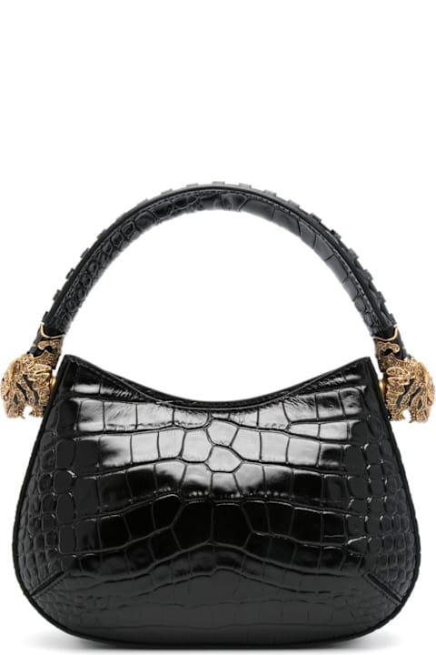 Roberto Cavalli Bags for Women Roberto Cavalli Black Medium Roar Shoulder Bag