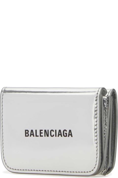 Gifts For Her for Women Balenciaga Silver Leather Wallet