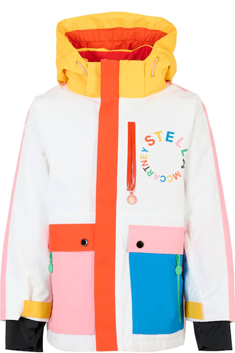Homeware Stella McCartney Kids White Snkow Jacket For Girl With Logo
