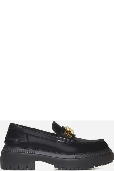 Logo-plaque Leather Loafers