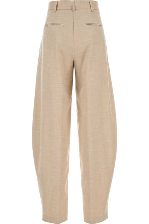 The Andamane سراويل طويلة وقصيرة لـ السيدات The Andamane Beige Stretch Polyester Blend Pant