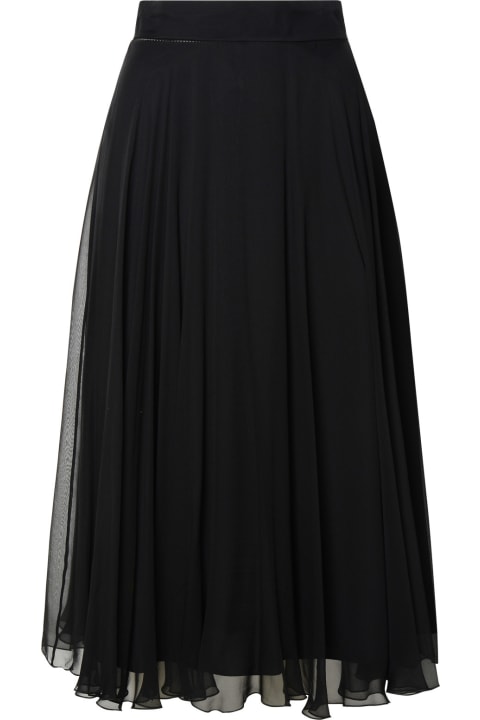 ウィメンズ Dolce & Gabbanaのスカート Dolce & Gabbana Black Silk Skirt