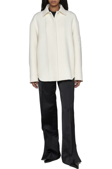 Jil Sander Coats & Jackets for Women Jil Sander Cream Wool Shirt