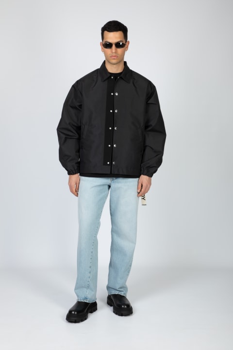 Khrisjoy Coats & Jackets for Men Khrisjoy Coach Jacket Black nylon windproof coach jacket - Coach Jacket