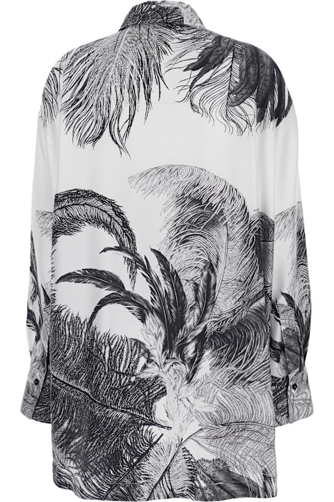 Homeware The Attico Multicolor Shirt With Classic Collar And All-over Print In Silk Woman