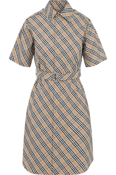 Dresses for Women Burberry Chemisier Cotton Mini Dress