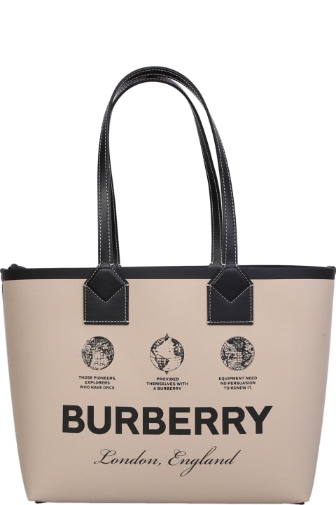 Burberry Bags for Women Burberry Logo Print Check Tote
