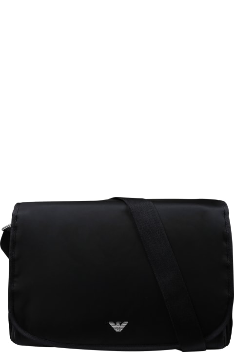 ベビーガールズ Emporio Armaniのアクセサリー＆ギフト Emporio Armani Black Mum Bag For Babykids With Logo