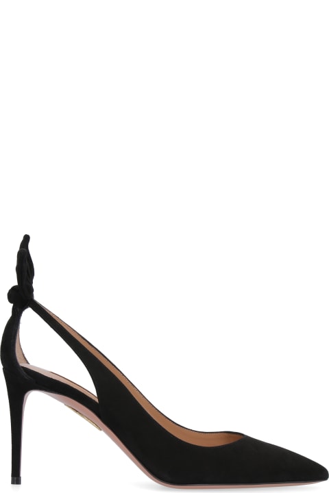 أدوات منزلية Aquazzura Deneuve Suede Ponty-toe Pumps