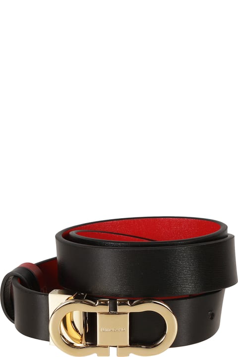 Ferragamo Belts for Women Ferragamo Double Gancini Buckled Belt