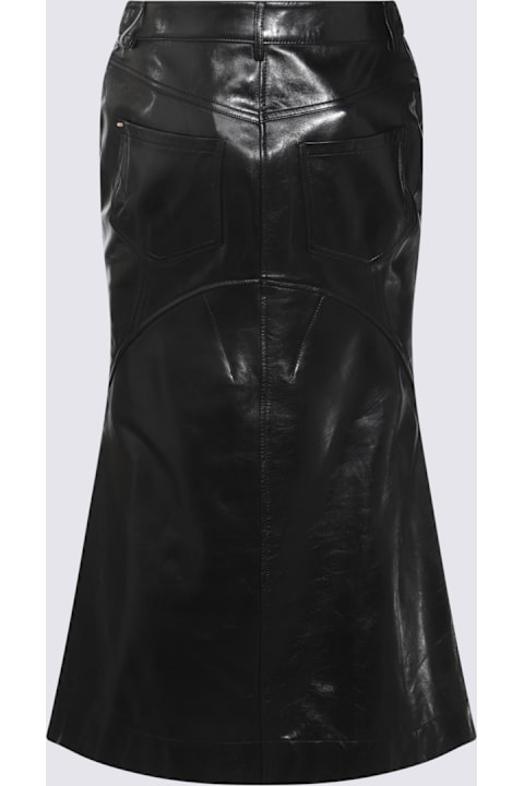 SportMax for Women SportMax Black Leather Skirt