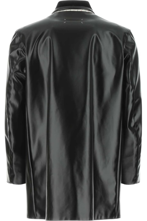 Fashion for Men Maison Margiela Black Pvc Trench Coat