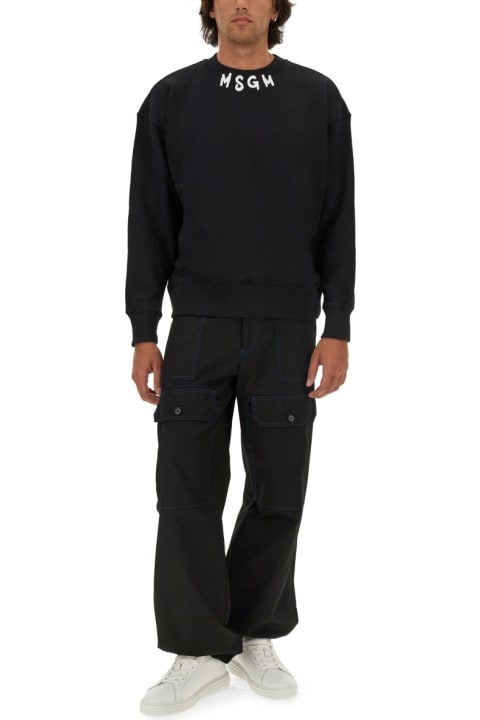 MSGM Sweatshirt With Brushed Logo | italist