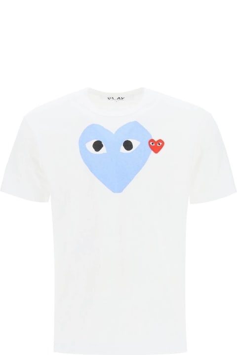 ウィメンズ Comme des Garçons Playのトップス Comme des Garçons Play Heart Print Crewneck T-shirt