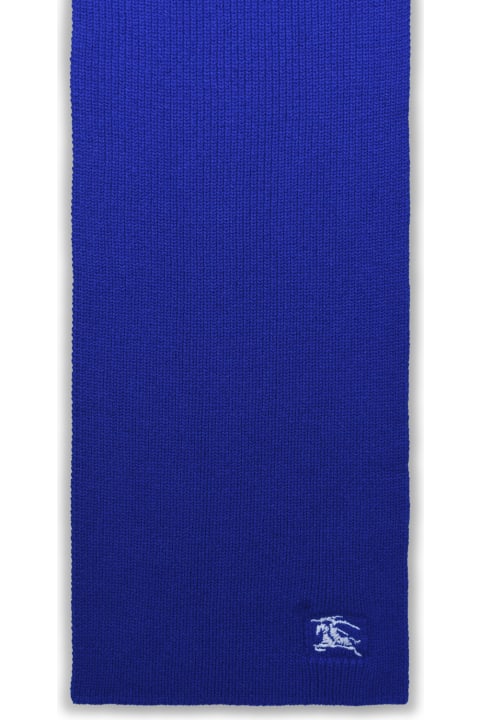 Scarves for Men Burberry Blue Cashmere Scarf