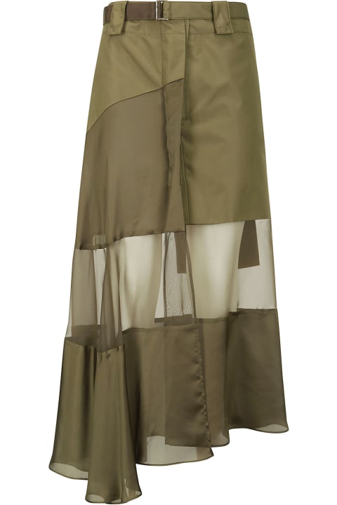 Fashion for Women Sacai Fabric Combo Skirt