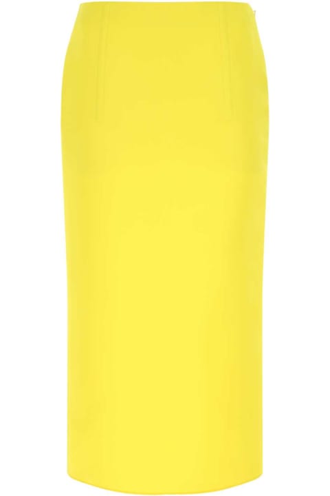 Prada for Women Prada Yellow Satin Skirt