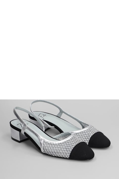 Roberto Festa for Women Roberto Festa Ninfa Pumps In Silver Leather And Fabric