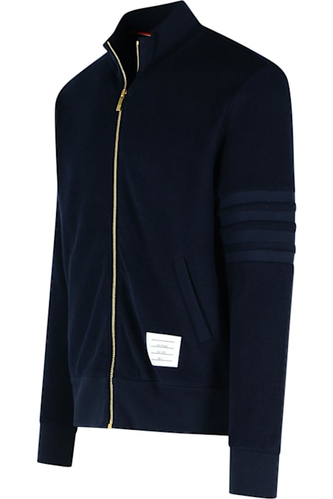 Thom Browne Coats & Jackets for Men Thom Browne 'funnel' Navy Cotton Jacket