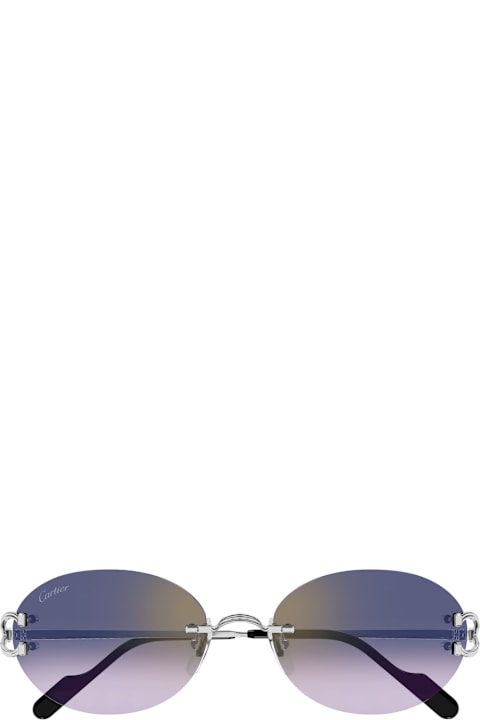 Homeware Cartier Eyewear Décor C De Cartier Ct0551s-003 - Silver Sunglasses