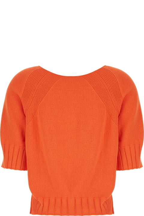 Malo for Women Malo Orange Cotton Sweater